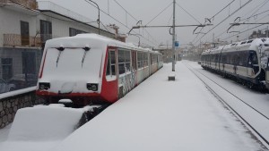 La neve alla stazione di Baiano