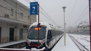 La neve alla stazione di Baiano