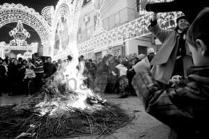 La notte dei falò e delle tammorre a Cicciano (foto Pablo Vecchione)